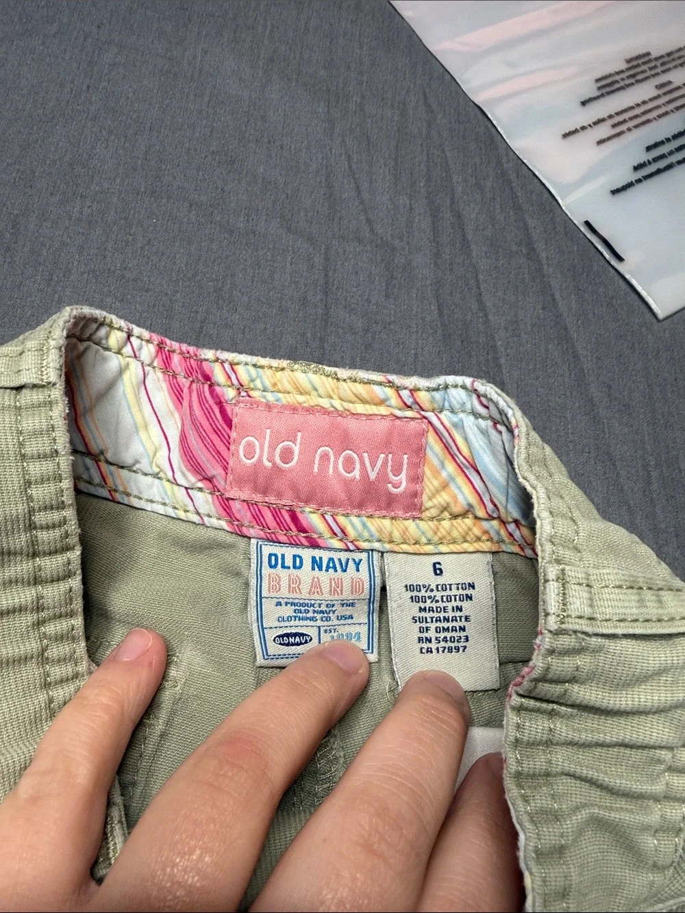 Old Navy Light Olive Kids Bermuda Shorts